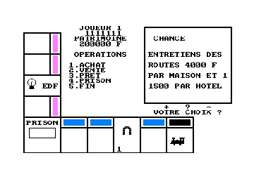 Monopolic (F) (1985) screen shot game playing